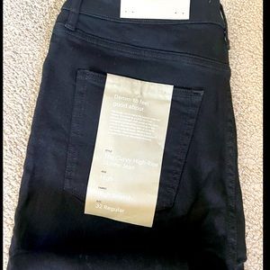 Everlane High-waisted Bkack Skinny Jesns